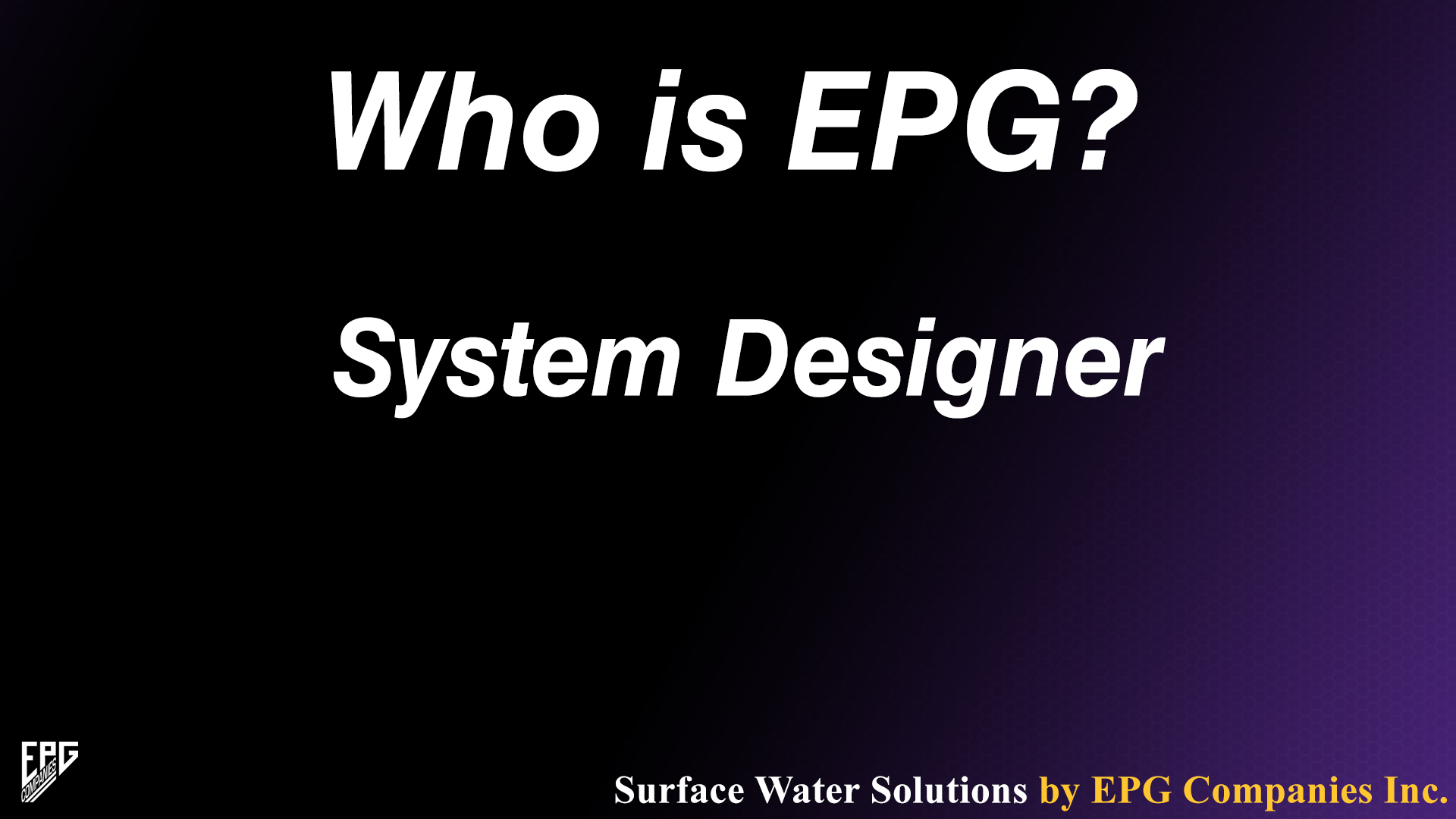 EPG Designs Systems